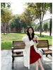 French Lazy Autumn Winter Hooded Double Faced Cashmere Coat Mid Length Real Fox Fur Collar Wool Warm Coat Women