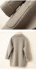 Autumn and Winter Reversible Woolen Coat Women's Mid-Length Small Hepburn Style Woolen Coat Loose