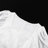 White Office Women Dress Slim Square Collar Long Sleeve Ankle Length Dresses Spring Female Clothing Dress