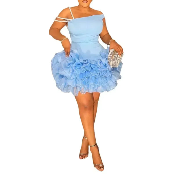 Off Shoulder Sexy Mini Birthday Party Evening Dress A-line Dress Women's Retro Club Party Dress Wedding Elegant Dresses
