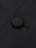 Women Black Organza Ruffles Big Size Blazer Lapel Long Sleeve Loose Fit Jacket Spring Autumn 1DE392101