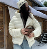 Fall Lightweight Hooded Puffer Jacket Russian Winter Women Zip Up Solid Warm Cotton Padded Outerwear Quilted Coat Куртка