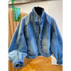 Women's Denim Jacket Spring Autumn High-grade Stand-up Collar Ladies Cowboy Coat Be All-match Loose Female Casual Top