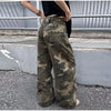 Camouflage Cropped Cargo Jacket Women Stand Collar Full Zip Multi Pockets Long Sleeve Jackets Autumn Casual Coat