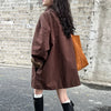 Temperament Short Trench For Women Lapel Single Breasted Solid Color Pockets Design Coat Spring Autumn 2Z2225