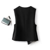 Spring And Autumn Advanced Sense Temperament Ladies Vest Jacket Korean Version Short Color Blocking Women's Vest Coat