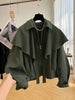 Cloak Shawl Casual Short Coat Women's Spring Autumn Korean Loose Long-Sleeved Windbreaker Female Outwear Tops