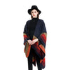 Winter Warm Plaid Ponchos And Capes For Women Oversized Shawls and Wraps Cashmere Pashmina Female Bufanda Mujer
