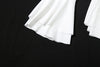 Irregular Hem Dress Women Tierred Y2K Flare Sleeve V-Neck Bandage Stretch Elegant Birthday Party Chic Hipster Bodycon