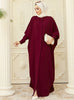 Abaya Dress Muslim Robe Abaya Ramadan Ladies Long Sleeve Islamic Dress Middle East Abayas Women Clothing Without Hijab
