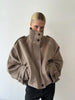 Women Stand Collar Spring Woolen Coats Single Breasted Loose Female Long Sleeve Jacket Office Lady Street Short Coat