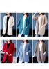 Knitted Shirt Casual Long Sleeve Loose Medium Length Outwear Sweater Coat Women Autumn Knitwears Cardigan Mujer