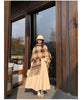 Winter Long Wool & Blends Coat for Women Chic Elegant Womans Clothing Skirted Woolen Overcoat