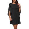 Woman Chiffon Bell Sleeve Shift Dress Woman Round Neck Soft Touch Lightweight Chic Design for Casual Elegance