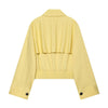 European and American Style Women's Autumn Washed Casual Jacket Top Detachable Coats