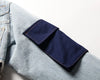 Women Padded Jacket Denim Splicing Jacket Winter Lamb's Wool Liner Thickened Short Section Biker Jacket Cotton Jacket