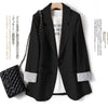 Office Lady Casual Blazers For Women Autumn Single Button Long Sleeve Outerwears Coats & Jackets Elegant