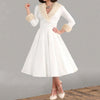 Year Christmas Dress Women Christmas Sexy Costume Long Sleeve V Neck Plush Warm Party Pleated Elegant Tunic Swing Dresses