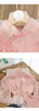 Chinese Style Pink Bamboo Jacquard Qipao Party Dress for Women Elegant Mandarin Collar Maxi Dress with Tassel Decor