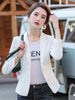 Women Blazer Formal Blazers Lady Office Single Button Pockets Jackets Coat Slim Black Women Blazer Femme Jackets ZY6883