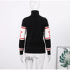 Women's Ski Suit Hooded Full Sleeve Jacket White High-Waisted Flared Pants Set Female Ski Sport Outerwear