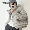 Fall Lightweight Hooded Puffer Jacket Russian Winter Women Zip Up Solid Warm Cotton Padded Outerwear Quilted Coat Куртка