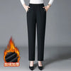 Korean Women Vintage Slim Pants Spring Autumn Streetwear Elastic High Waist Stripe Plaid Straight Casual Trousers
