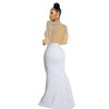 Women Mesh See Through Long Sleeve Diamonds Rhinestones Mermaid Long Dress Fall Evening Sexy Party Dresses Vestidos