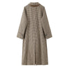 Double Sided Plaid Long Jackets For Women Single Breasted Long Sleeve Commute Street Female Trench Coat Autumn Chic Outwear