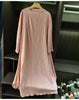 Embossed Pleated Women's Dress Spring Loose Simple Solid Color Long Sleeve Famale Clothing 2DB6616