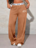 Women's Wide Leg Pants Casual Loose Fit Letter Printed Sweatpants Drag Trousers