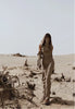 2 Pieces Set Women's Jacquard Knit Hooded Dress+Oversleeves Sets Desert Holiday Travel Wear Sand Dune Wasteland Style Dresses