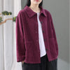 Women Corduroy Jacket Korean Version Retro Versatile Casual Jacket With Pockets Solid Loose Top Outerwear Coat S-6XL