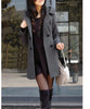 Winter Warm Mid-length Woolen Coat Women's Fall & Winter Long Sleeve Cotton Jacket with Hood Double-breasted Outerwear