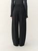 Fall Winter Women's Chic Versatile Gray Pleated Barrel Leg Dress Pants with Flowy Fit - Flattering for Daily Wear