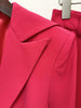 High Street S/S Runway Designer Suit Set Women's Slim Fitting Single Button Belted Blazer Flare Pants Set 2pcs