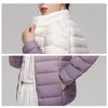 Woman 90% Duck Down Coats Winter Stand Collar Jacket Gradient Slim Fit Ultra Lightweight Keep Warm Daily Sports Jackets