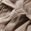 Women Grey Fur Splicing Woolen Coat Casual Belt Full Sleeve Lapel Loose Cardigan Outwear Lady Winter Highstreet Jacket