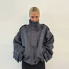 Elegant Women's Short Woolen Coats Stand Collar Double Breasted Long Sleeve Female Jacket Autumn Winter Lady Warm Outwear