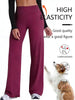 Soft Sports Straight Leg Pants Womens Mid Waist Yoga Trouser Fitness Workout Leggings Naked Feeling Pilates Running Sweatpants
