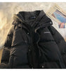 Korean Winter Leisure Cotton Clothes Women Parker coat Y2K Multi-functional Fake Two Pocket Zipper Down Jacket Thick Coat