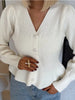 and Elegant Sweater Coat Autumn and Winter Design Sense Temperament Slim Short V-neck Women's Knitted Cardigan