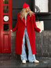 Autumn Winter Solid Women's Woolen Overcoat Urban Long Sleeve Lapel Button Female Outwear Elegant Lady Overcoats