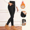 Women Velvet Leggings with Pockets Autumn Winter Warm Fleece Tights Velvet Solid Color Prevent Cold Leggings Stretch Leggings