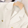 Korean Profession Office Lady Blazer Double-Breasted Metal Buttons Suit Jacket All-Match Temperament Spring Outwear