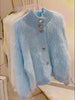 Women Fur Faux Knitted Cardigan Sweater Jacket Korean Style Womens Sweaters Autumn Women's Clothes Knitwear V Neck Knit