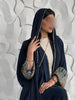 Middle Eastern Muslim Women Abayas +Hajib 2pcs Islamic Kaftans Casual Maxi Dresses Arabian Jilbabs Full Sleeve Open Front Abaya
