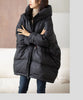 Lagabogy Winter Women White Duck Down Jacket Casual Loose Over Size Warm Parka Female Drawstring Hooded Puffer Coat