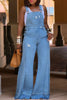 Plus Size Women's Jumpsuit Denim Pockets Overall Rompers Wide Leg Jeans Slim Streetwear Casual Jumpsuit for Women's