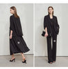 Minimalist Women's Blazer Mujer Autumn Solid Loose Seven-quarter Sleeve Lapel Button Commuter Suit Jacket 12512019